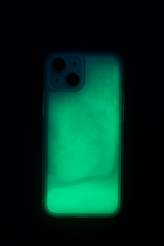 GlowFlow Luminous Quicksand Iphone Case - Electric Blue Edition
