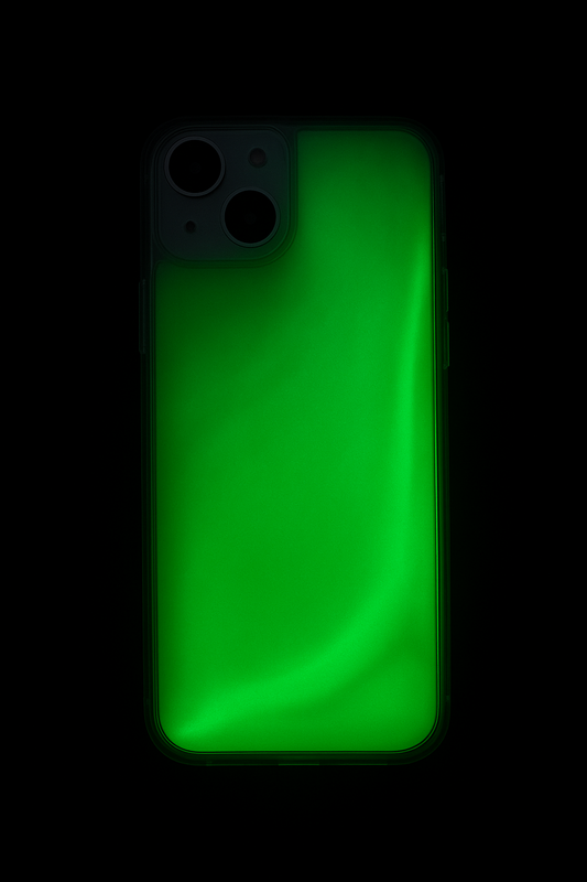 GlowFlow Luminous Quicksand Iphone Case - Neon Green Edition