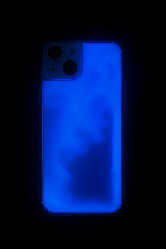 GlowFlow Luminous Quicksand Iphone Case - Electric Purple Edition
