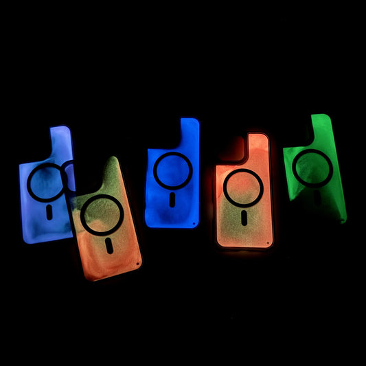 Luminous Liquid Quicksand Wireless Charing Magnetic Case for Iphone 16 Pro Max 15 14 13, Glow in Dark Night Light Phone Cover