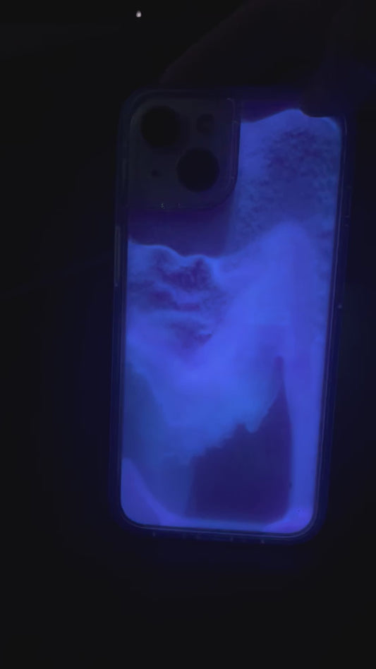 GlowFlow Luminous Quicksand Iphone Case - Electric Purple Edition