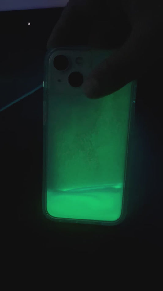 GlowFlow Luminous Quicksand Iphone Case - Electric Blue Edition